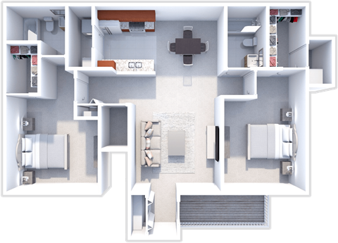 Carrington 2 bedroom, 2 bath at Chelsea Park apartments